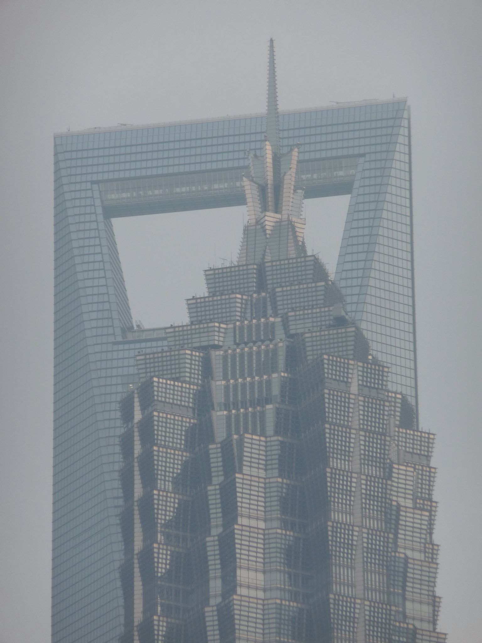 Pudong skyscrapers detail