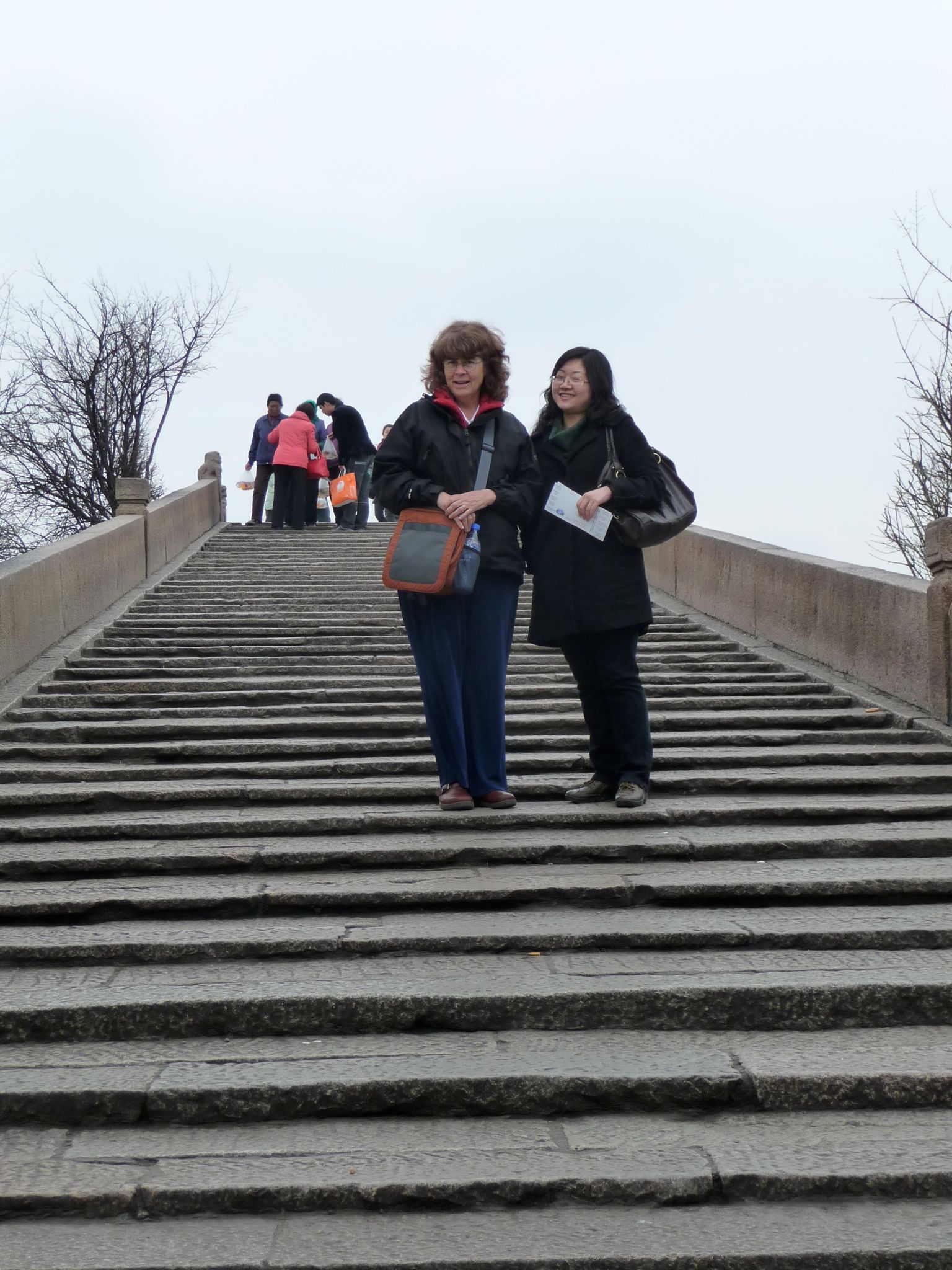 Mary & Helen on the 500 year bridge